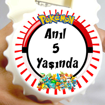 Pokemon Temalı Kapak Şekilli Magnet Açacak