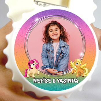 Pony Simli Fon Temalı Kapak Şekilli Magnet Açacak