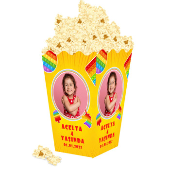 Popit Temalı Temalı Popcorn Kutusu