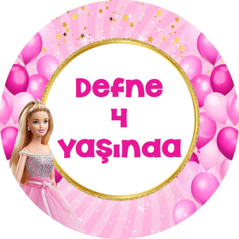 Prenses ile Pembe Balonlar Temalı Sticker