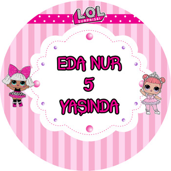 Prenses Lol Temalı Parti Sticker