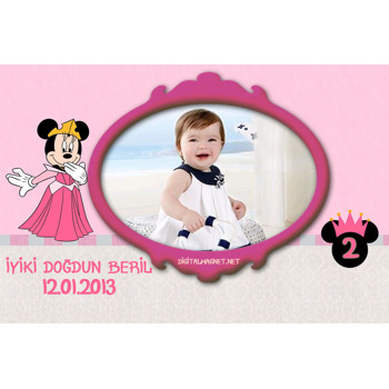 Prenses Minnie Mouse Plastik Magnet