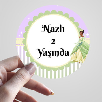 Prenses Tiana Temalı Parti Sticker