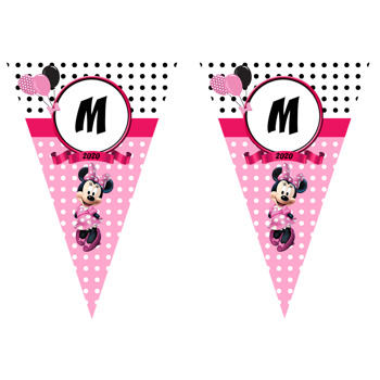 Puantiyeli Minnie Mouse Temalı Parti Banner