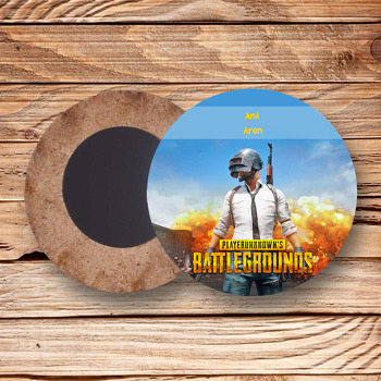 Pubg Temalı Ahşap Daire Magnet