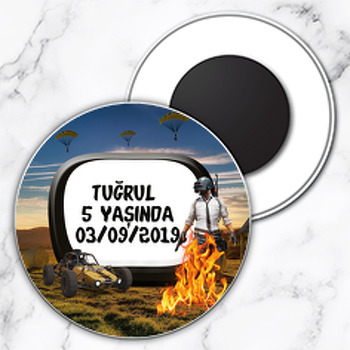 Pubg Temalı Daire Plastik Magnet