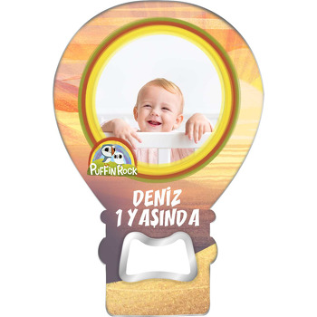 Puffin Rock Temalı Resimli Balon Magnet Açacak