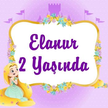 Rapunzel Temalı Kare Parti Afiş