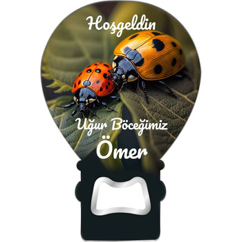 Realistik Uğur Böceği Anne Çocuk Temalı Balon Magnet Açacak