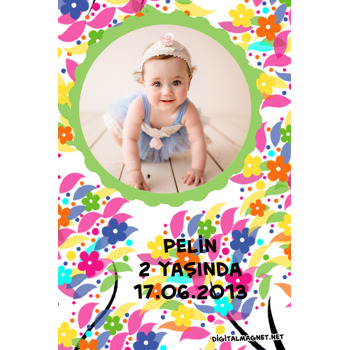 Renkli Ağaçlı Plastik Magnet