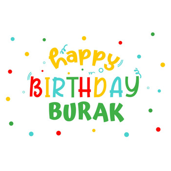 Renkli Happy Birthday Temalı Doğum Günü Afiş