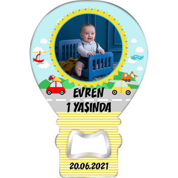 Renkli Taşıtlar Temalı Resimli Balon Magnet Açacak