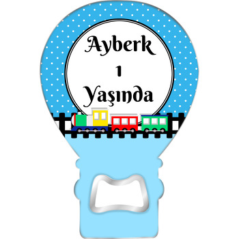 Renkli Tren Temalı Balon Magnet Açacak