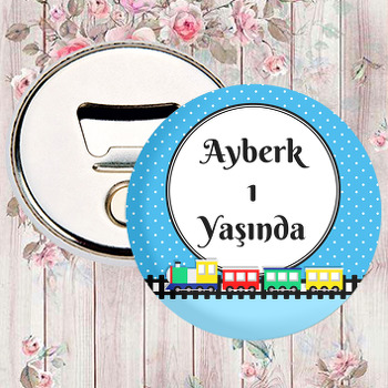 Renkli Tren Temalı Magnet Açacak