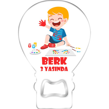 Ressam Erkek Çocuğu Temalı Balon Magnet Açacak