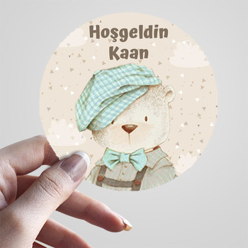 Retro Ayıcık Temalı Sticker