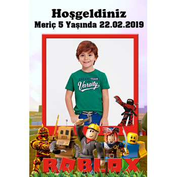 Roblox Temalı Doğum Günü Afiş