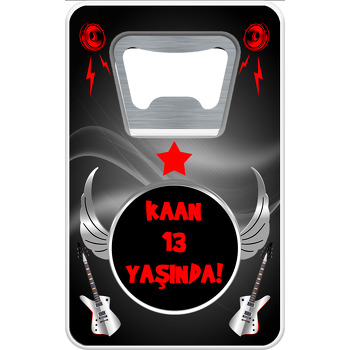 Rockstar Temalı Dikdörtgen Magnet Açacak