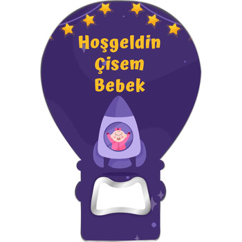 Rokette Kız Bebek Temalı Balon Magnet Açacak