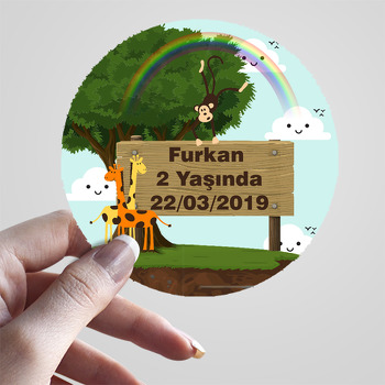 Safari Orman Temalı Sticker