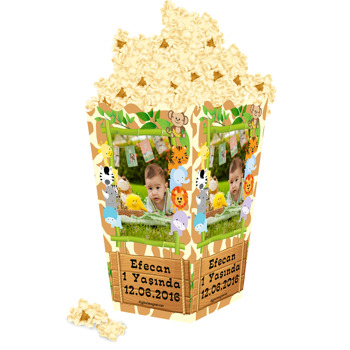 Safari Temalı Popcorn Kutusu