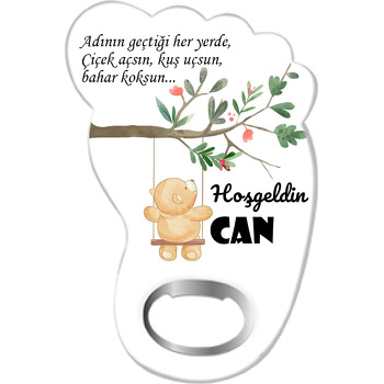 Salıncakta Ayıcık Temalı Ayak İzi Magnet Açacak