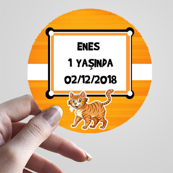 Şanslı Kedi Temalı Sticker