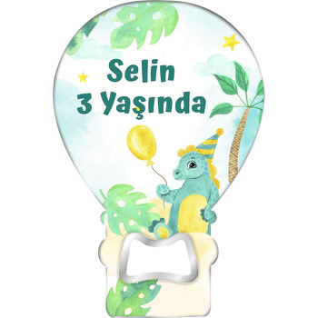 Sarı Balonlu Dinazor Ormanda Temalı Balon Magnet Açacak