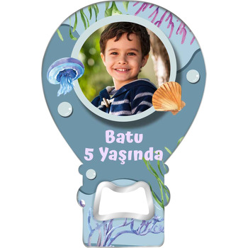 Sarı İstiridye ile Deniz Anası Temalı Balon Magnet Açacak