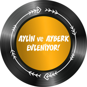 Sarı Plak Temalı Sticker