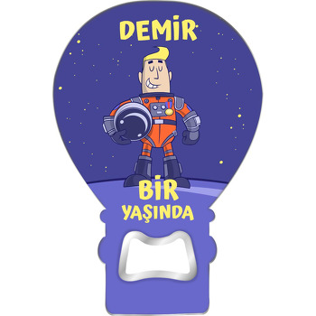 Sarışın Astronot Temalı Balon Magnet Açacak