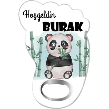 Şaşkın Panda Temalı Ayak İzi Magnet Açacak