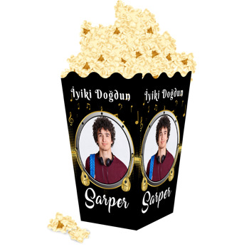 Saz Temalı Popcorn Kutusu