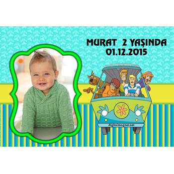 Scooby Doo Temalı Doğum Günü Magnet