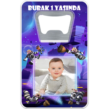 Scrat Uzayda Temalı Resimli Dikdörtgen Magnet Açacak