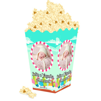 Şeker Temalı Popcorn Kutusu