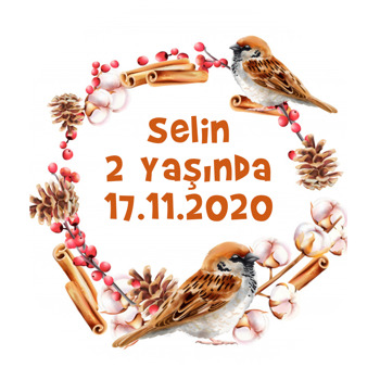 Serçe Temalı Sticker