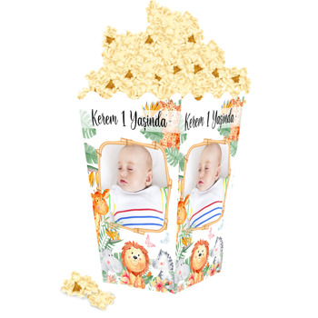 Sevimli Amazon Temalı Popcorn Kutusu