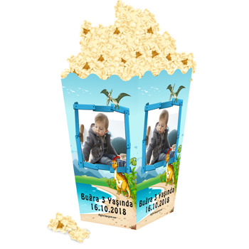 Sevimli Dinozor Temalı Popcorn Kutusu