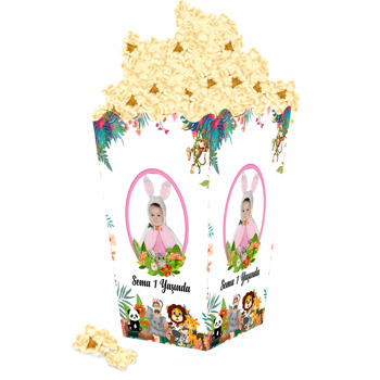 Sevimli Hayvanlar Temalı Popcorn Kutusu