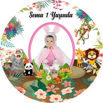 Sevimli Hayvanlar Temalı Resimli Sticker