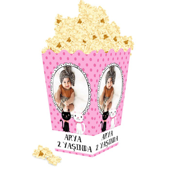 Sevimli Kediler Temalı Popcorn Kutusu