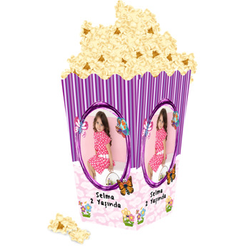 Sevimli Kelebek Temalı Popcorn Kutusu