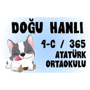 Sevimli Köpek ile Kemiği Temalı Defter Etiketi