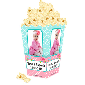 Sevimli Kuşlar Temalı Popcorn Kutusu