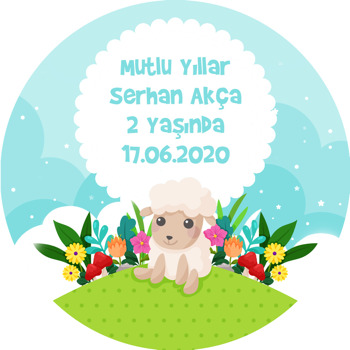 Sevimli Kuzucuk Temalı Sticker