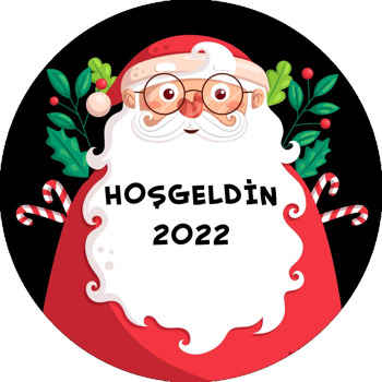 Sevimli Noel Baba ile Ökseotu Temalı Sticker