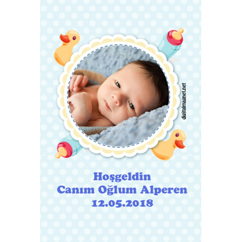 Sevimli Ördek Temalı Hoşgeldin Bebek Magnet