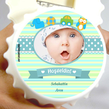 Sevimli Oyuncaklar Temalı Hoşgeldin Bebek Kapak Şekilli Magnet Açacak