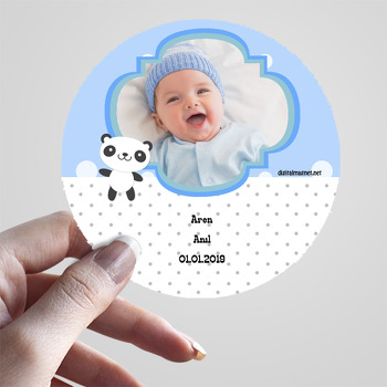 Sevimli Panda Bebek Sticker